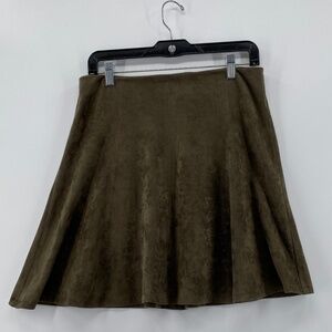 Potters Pot Skirt Women's Size Medium Olive Green Rear Zipper Formal Office